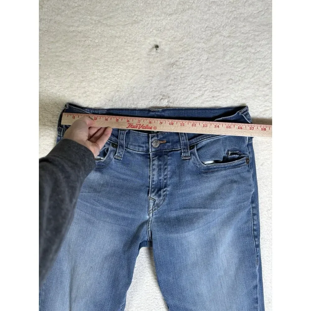 True Religion Ricky Jeans Mens 34x33 Blue Relaxed Fit Straight Leg Pocket READ